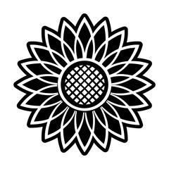 Glyph Style Sunflower Logos 
