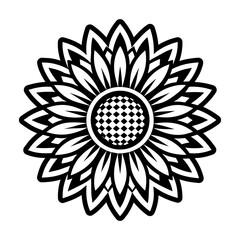 Glyph Style Sunflower Logos 
