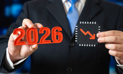 Microchip shortage in 2026. Memory chip shortage, insufficient production, and high demand for AI. Supply chain stress impacts technology markets and slows digital transformation.