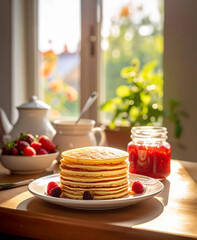 cr&ecirc;pes &agrave; la confiture