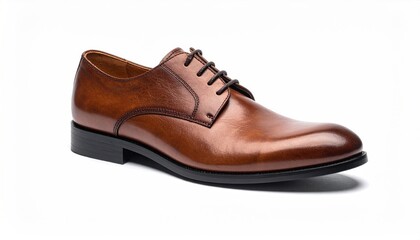 Elegant Brown Leather Oxford Shoe for Formal Occasions.