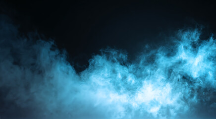 Fototapeta premium Smoke and mist , Fog, overlay, cinematic, spotlight, gothic, ghost, stage, png, light, Real, white, smoky, black background