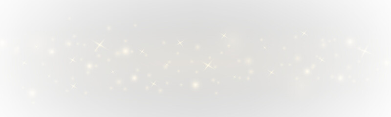 Warm golden dust scatters softly, producing a rich glowing shimmer. The floating particles enhance magical and festive mood. Great for premium design accents PNG © longstock