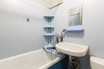 modern bathroom room with toilet and washing machine