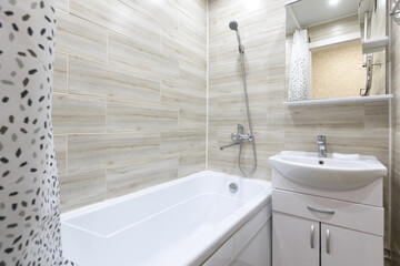 modern bathroom room with toilet and washing machine