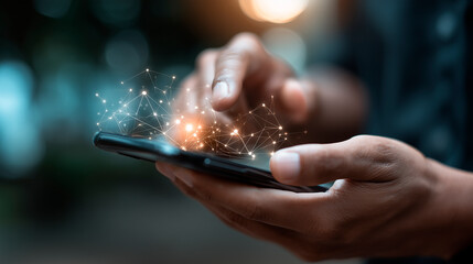 chat, message, technology, smartphone, social, communication, media, wireless, internet, social network. touching at smartphone for chatting and message. social network and communication used internet