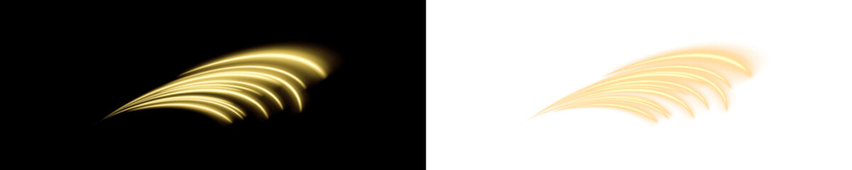 Yellow neon streaks flow dynamically, twisting in smooth arcs across dark space. Each streak radiates speed and energy. Perfect for futuristic or tech visuals. © Freesstock