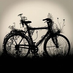 Obraz premium silhouette of a bike