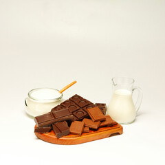 ingredientes postre con chocolate