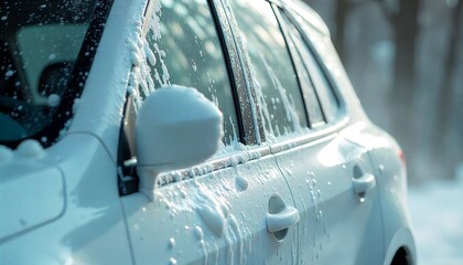 Obraz premium Poetic Texture in a Car Wash