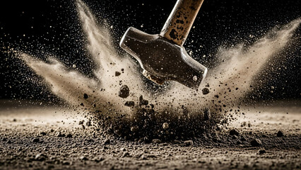 a shovel digging dirt into the ground