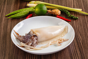 Raw cuttlefish molluck for cooking