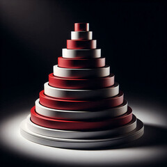 Peppermint Noir Stacking Rings &mdash; Minimalist Tower