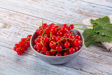 Raw ripe sweet juicy red currant
