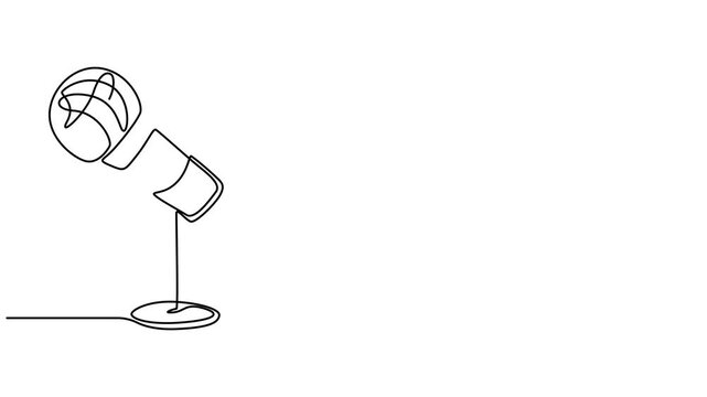 wired microphone animation continuous one line drawing, Self drawing animation of People singing karaoke continuous one line drawing. Couple with microphones sing duet, Full length one line animation.