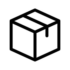 An illustration of a black delivery icon on a white background