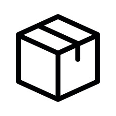 An illustration of a black delivery icon on a white background