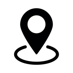 An illustration of a black delivery icon on a white background