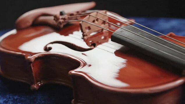 Close-Up of a Violin - A Musical Instruments Details.