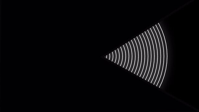 Sound wave vector isolated on black background. white realistic radar, signal, noise, sound vibration vector icons.Abstract sound waves for voice design,
