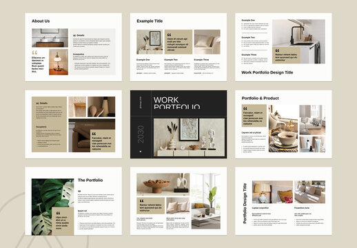 Work Portfolio Landscape Template