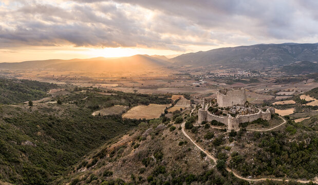 Le Ch&acirc;teau d'Aguilar &agrave; Tuchan dans l'Aude (France)