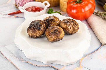 Baked potato barbecue with skin