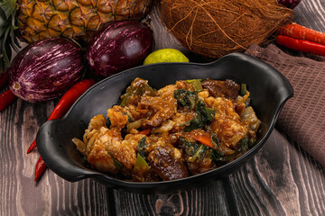 Prawn with vegetables and oyster sauce