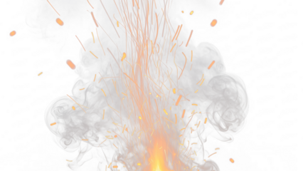 a close up of a fire with sparks coming out of it