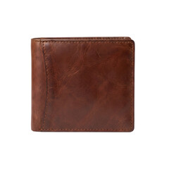 Fototapeta premium Brown Leather Wallet with Classic Design and Elegant Texture