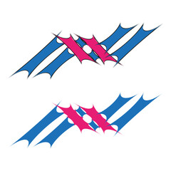 Racing banner stripes. Dynamic motion elements. Diagonal Vector pattern. Speed sport decoration.