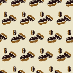 Coffee Beans Seamless Pattern Design. coffee background vector