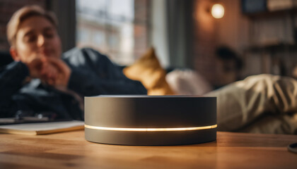 enceinte connect&eacute;e design et ambiance maison calme