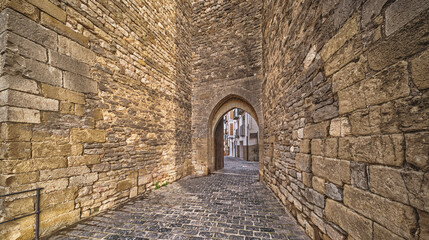 14-15th Century Medieval Walls of Morella, The Most Beautiful Villages of Spain, Historical Region of El Maestrazgo, Castell&oacute;n, Comunidad Valenciana, Spain, Europe