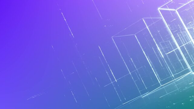 futuristische geometrischen Linien, Technologie, Vernetzung, Datenvisualisierung, Hintergrundgrafik, digitale Medien, Pr&auml;sentationen und innovative Designs, Dynamik, blau, violett