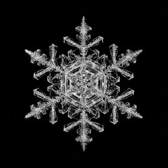 snowflakes on black background