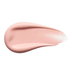 A close-up of a pink beauty cosmetic product with a creamy texture, an abstract smear swatch for makeup, skincare, or liquid foundation concept.