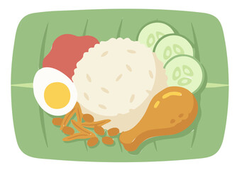 Nasi Lemak Malaysian Fatty Rice