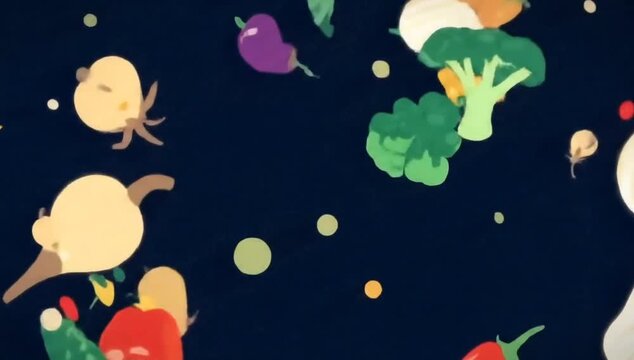 seamless pattern with vegetables