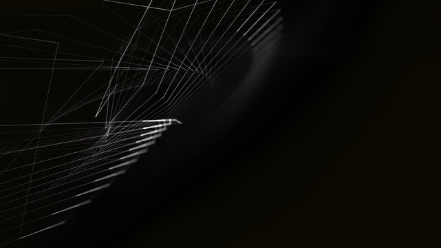 futuristische geometrischen Linien, Technologie, Vernetzung, Datenvisualisierung, Hintergrundgrafik, digitale Medien, Pr&auml;sentationen und innovative Designs, Dynamik, schwarz, weiss