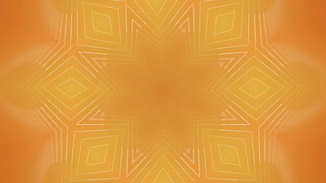 Hypnotisierendes symmetrisches geometrisches sternenf&ouml;rmiges Muster - psychedelisch,  Meditation, Datenverarbeitung, Struktur, energiestark, Emotionen, Dekoration, Weihnachten, gelb, orange

