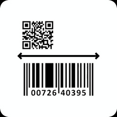 Decoding Digital: A modern illustration of a QR code and barcode, standing as symbolic representations of digital identification, ready for a technological transformation.