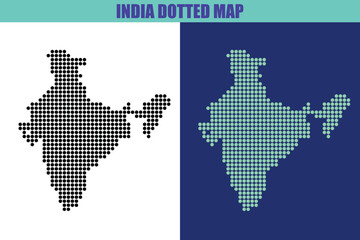 Stylish dotted map design of India suitable for business reports posters websites and dashboards