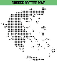 Abstract dotted map layout showcasing Greece geography for creative editorial and digital use