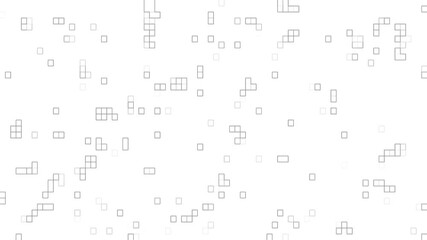 white technology background animation video, with small, random moving gray boxes - Powered by Adobe