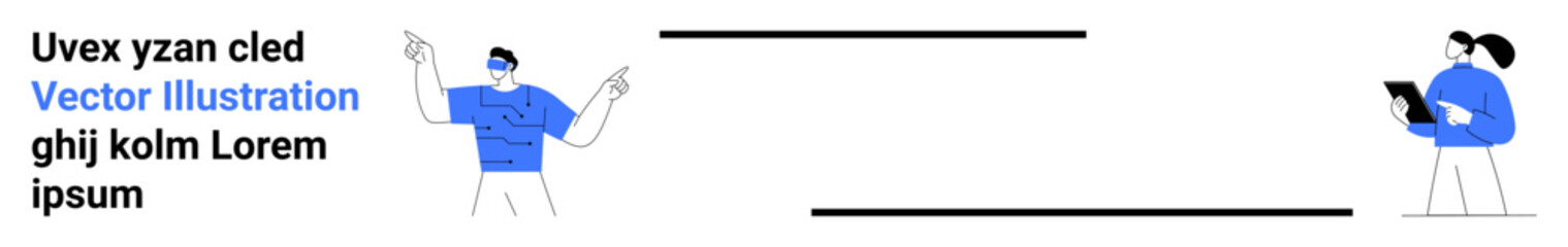 Obraz premium Communication, teamwork, technology, online collaboration, remote work, data sharing. Two people facing each other, one pointing to text while the other holds a document. Communication and teamwork
