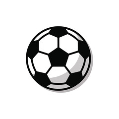 Fototapeta premium Black and white soccer ball with classic pentagon and hexagon pattern