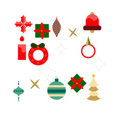 christmas icons set