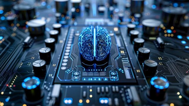 Futuristic 3d animation of ai neural networks and autonomous digital intelligence innovation - Powered by Adobe