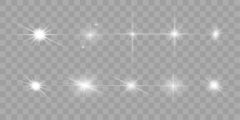 Fototapeta na wymiar Christmas magical light effect sparklestar glow beam with gleaming white burst flare bright dust holiday card illustration png.